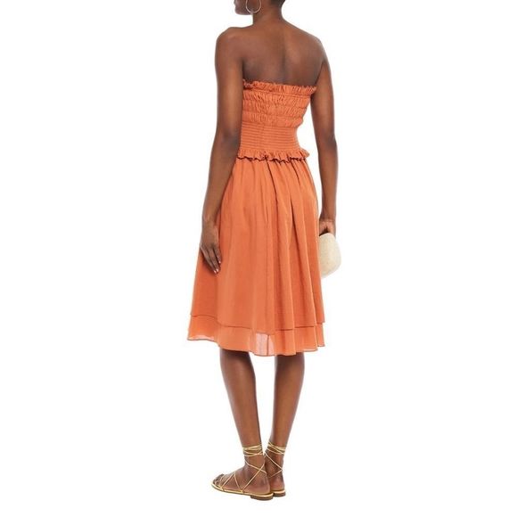 LOUP CHARMANT Strapless shirred cotton-gauze dress NWT Size XS/S - Picture 2 of 5